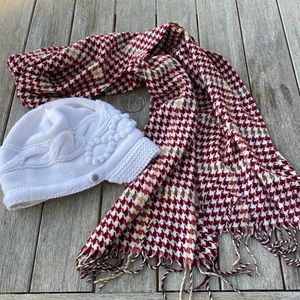 Scarf and knit hat